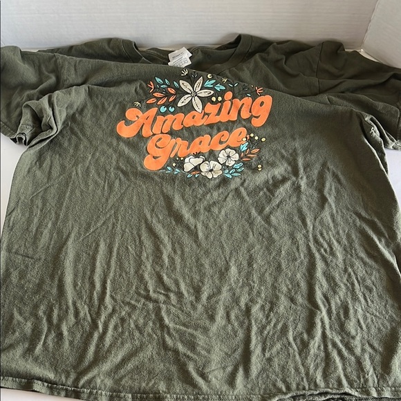 Delta Olive Green amazing grace Graphic Tee - Picture 6 of 9